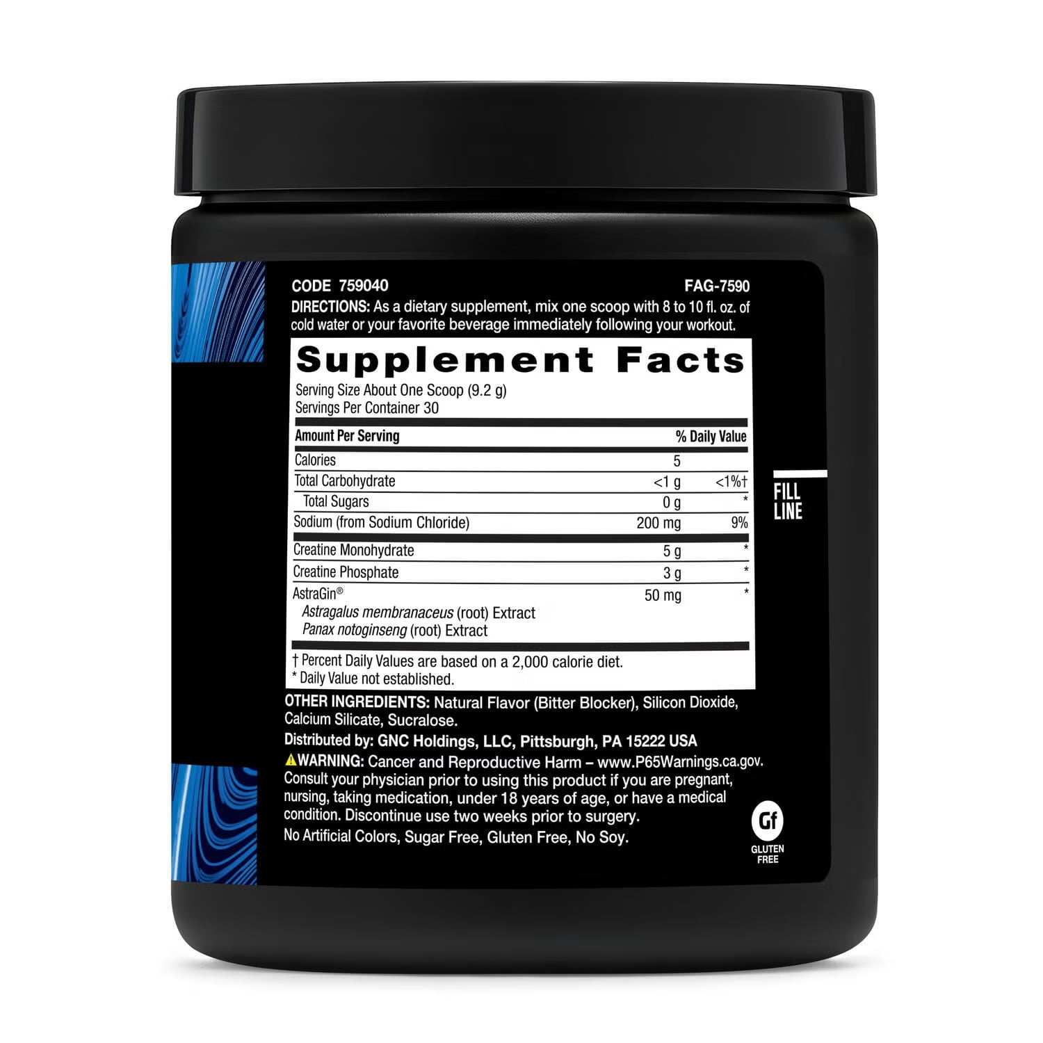 Beyond Raw Creatine Monophate - Duel-Powered with 5g of creatine monohydrate, 3g of creatine phosphate and 50mg of Atstragin, Unflavored (30 Servings)