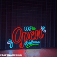 thumbnail image 2 of Craftnamesign We're Open Welcome Neon Sign, Store Wall Decor, Welcome Sign Wall Art, 2 of 4