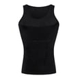 thumbnail image 1 of Chaleco moldeador negro para hombre, camiseta interior abdominal, cómoda y transpirable, camiseta interior adelgazante para hombre, color negro XL, 1 of 13