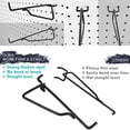 thumbnail image 4 of Peg Board Shelf Hooks, 8PACK 6In Metal Utility Hook Set, Peg Board Organizer for Garage Workbench Art Craft Room Office, 4 of 6