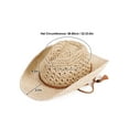 thumbnail image 4 of Spencer Straw Cowboy Hat Cowgirl Hat for Adult Men Women with Adjustable Chin Strap, Wide Brim Hats for Summer, Beige, 4 of 8