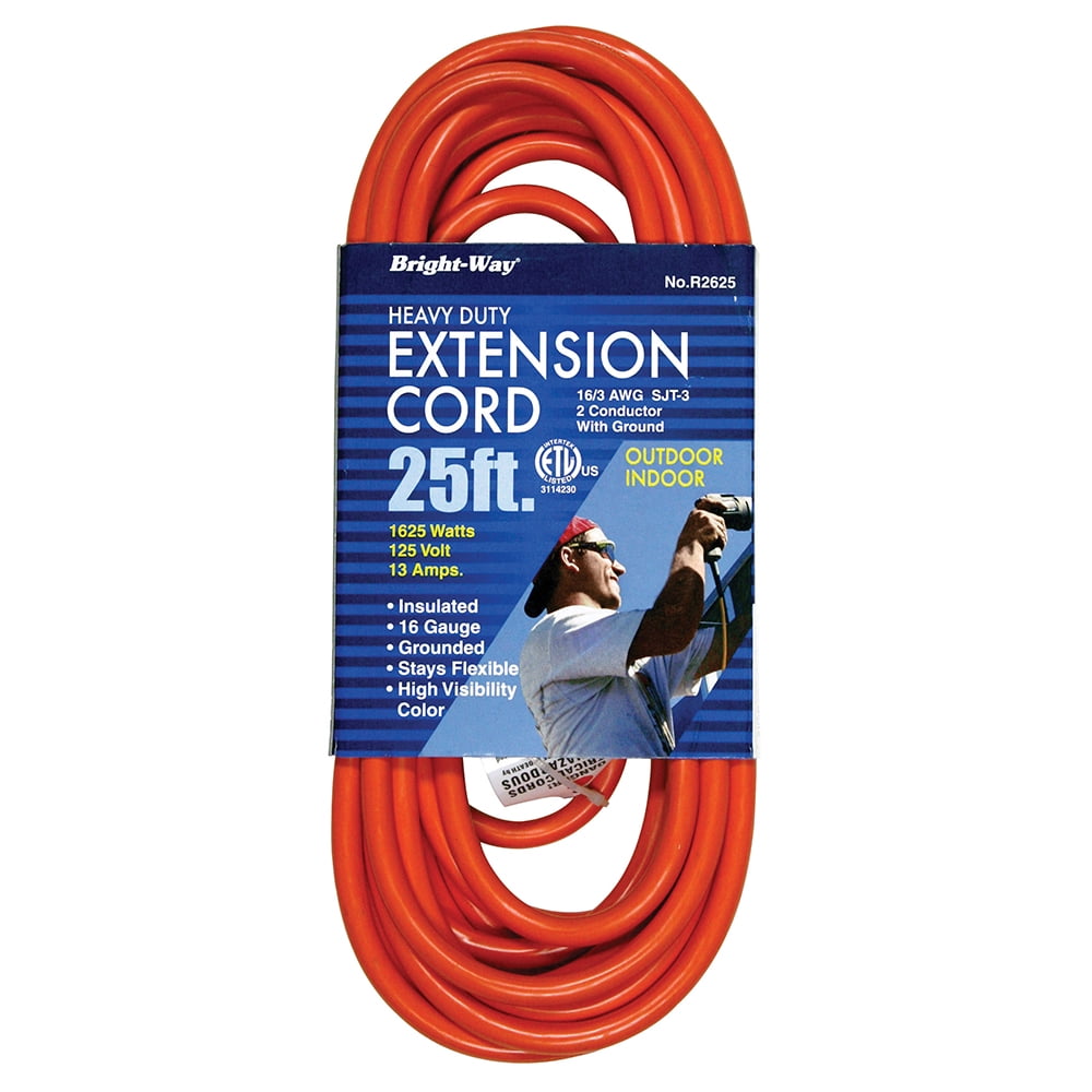 16/3 25 ft. Orange Extension Cord,PartNo E25001 JonesStephens