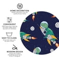 thumbnail image 3 of Lsque Astronaut Dinosaur and Space Pattern 4" Drink Coasters Set of 4, PVC Leather Absorbent Coasters, Table Coaster Set Decorative Coffee Cup Coasters Housewarming Gift -Round Shape, 3 of 6