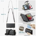 thumbnail image 4 of Crossbody for Samsung Galaxy S21 Case Wallet【RFID Blocking】with 7-Card Holder Zipper Bills Slot, Soft PU Leather Magnetic Shoulder Wrist Strap for Galaxy S21 Wallet Case Women, 4 of 14