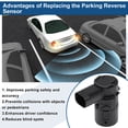 thumbnail image 4 of No.C2C29377XXX Sensor de Estacionamiento en Reversa para JAGUAR XJ Saloon 3.0 2003-2009 para JAGUAR XF Saloon 2.2D 2011-2015 Sensor de Asistencia de Estacionamiento Negro, 4 of 6