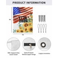 thumbnail image 2 of 4th of July RV Awning Sun Shade Screen 9'X7' 250th Anniversary Mesh Sunscreen Sunflower American Flag Awning Shade Screen with Zipper UV Blocker Completed Kits Outdoor Canopy for RV Motorhome Camper, 2 of 7