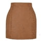 thumbnail image 1 of Minifalda corta ajustada con cremallera en la espalda y cintura alta con estampado de leopardo para mujer, caqui, XL, 1 of 6