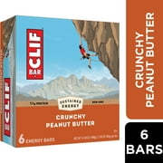 CLIF BAR Crunchy Peanut Butter Flavor Energy Bars, Plant Based Protein Bars, 6ct