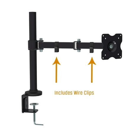 Koramzi Single Articulating Desk Mount Tilt Swivel for 10-30 LCD/LED Monitor and TV VESA 100 x 100