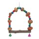 thumbnail image 1 of Bird Swing Toy Wooden Colorful Pecans Healthy Hanging Bird Perch with Bells for Parakeet CockatielS, 1 of 1