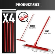 Concrete Bull Float Tool Kit with 48x12 inch Round End Fresno Trowel, Stainless Steel Board, 4 Extendable Aluminum Alloy Poles and Tilt Bracket