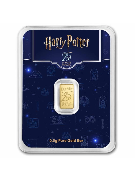 Collectible Harry Potter 1/2 gram Gold Bar Harry Potter 25th Anniversary