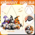 thumbnail image 3 of YUNOVA Halloween Gnomes Door Sign, Happy Halloween Welcome Sign Wooden Decor with Wreath Hanger, Outdoor Indoor Hanging Decor for Porch, Yard, Front Door Party, 3 of 5