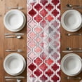 thumbnail image 6 of Red Morocco Table Runner - 70 Inch Long, Kitchen Dining Table Runner Dresser Scarves, Rustic Country Smear Street Mottled Art Farmhouse Decor for Coffee Tables Wedding Party Banquet, 6 of 8