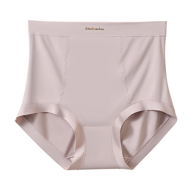 Ropa interior de cintura alta con control de abdomen para mujer, bragas invisibles sin costuras de talla grande, bragas suaves de cobertura completa para mujer