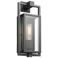 thumbnail image 3 of Nuvo Lighting Exhibit 1 Light Small Wall Lantern Matte Black Finish with Clear Beveled Glass, 3 of 7