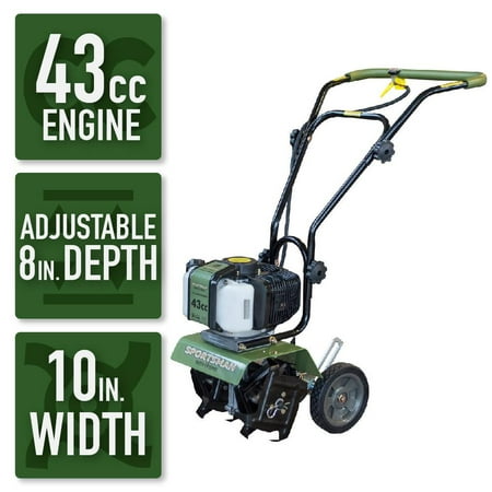 - Sportsman Earth Series 43cc 2-Cycle Mini Cultivator