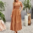 thumbnail image 7 of IROINNID A-Line Dress For Women Sleeveless Square Neck Sexy Vintage Party Dresses Regular Solid Color Dress, 7 of 7