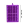thumbnail image 3 of Molde de Silicona para Cubitos de Hielo Flexible 24 Antiadherente Cuadrado para Congelador (Morado) Sywqhk Libre de BPA, 3 of 3