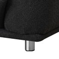 thumbnail image 3 of Miekor Furniture Oversized Loveseat Sofa for Living Room, Sherpa Sofa with Metal Legs, 3 Seater Sofa, Solid Wood Frame Couch with 2 Pillows, for Apartment Office Living Room - Black B3A488, 3 of 8