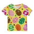 thumbnail image 4 of Kids Easter Girls Outfit Short Sleeved T Shirt Gray Easter Graphic Tees Girls Summer T Shirt Top Kids Clothes Girls Size 4-5 Years T Shirts, 4 of 4