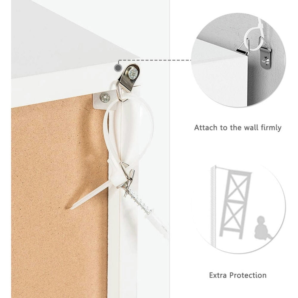 Demi Bonn Free Standing 9 Cube Storage Wood Divider Bookcase for Home and Office, White