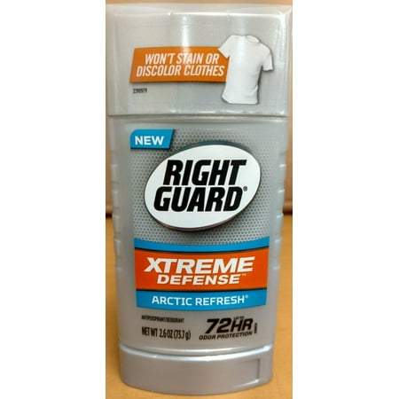 Arctic Guard - 4 Pack Right Guard Xtreme Defense 5in1 Protection Arctic Refresh Solid 2.6 Oz Ea