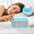 thumbnail image 3 of Unique Bargains 2 Pcs Small Dual Digital Alarm Clock for Bedroom Blue, 3 of 6