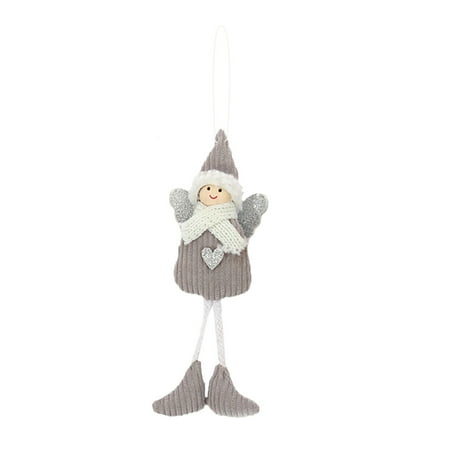 

Veki Christmas Ornament Stripes Long Legs Hanging Feet Angel Doll Pendant Hanging Decorations for Living Room