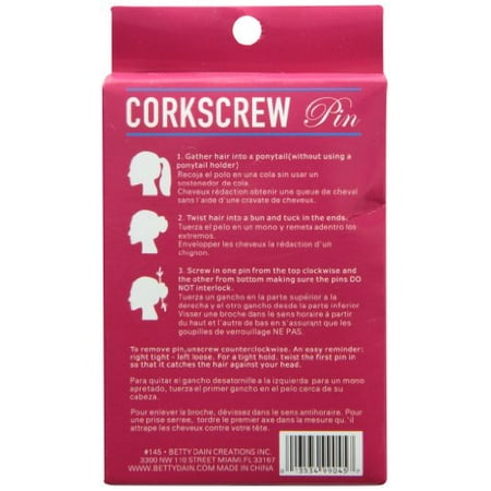 Betty Dain Betty Dain Corkscrew Hair Pin Light Hair Walmart Canada