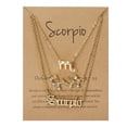 thumbnail image 1 of WREESH 3-piece Set Of Three-piece Sky Ancient English Letter Twelve Constellation Necklace, 1 of 1