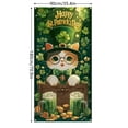 thumbnail image 2 of Cat With Green Hat St. Patrick's Day Decorations Door Cover，35.4 X 70.8 Inch Happy St Patricks Day Door Banner Hanging Photography Background For Festive Home Decor, 2 of 2