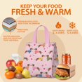 thumbnail image 5 of Colorful Funny Dachshund Insulated Lunch Bag for Women & Adults,Large Portable Soft Cooler Lunch Bag,Thermal Food Storage Tote with Pearl Cotton,8.66L,8.75x5.75x9.5 Inch, 5 of 6