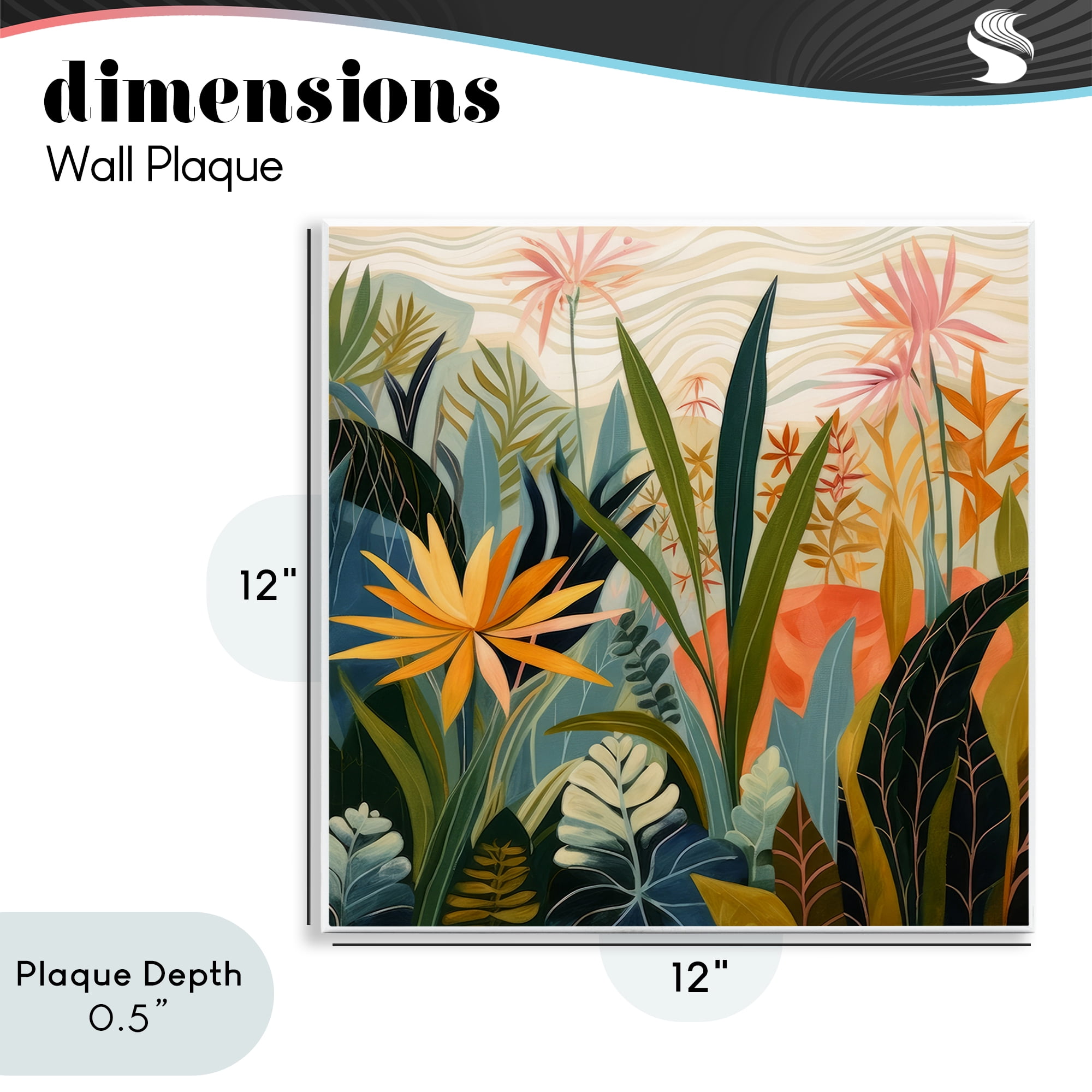 Stupell Industries Tropical Botanical Embrace Wall Plaque Art, design by Lazar Studio