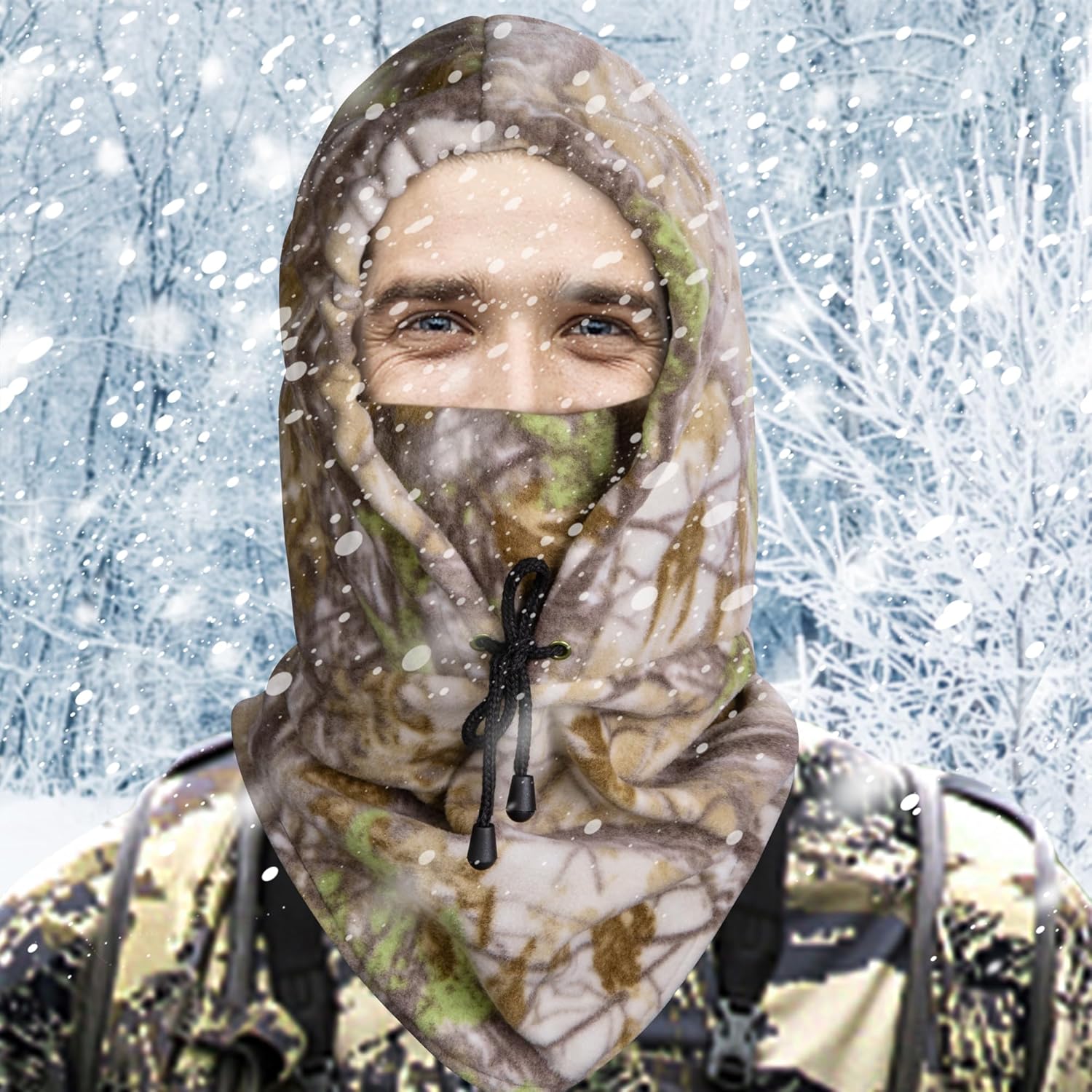 Hunting Face Mask for Cold Weather- Winter Camouflage Balaclava Face Mask- Hunting Trapper Hat Headwear for Men Women