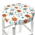 thumbnail image 3 of Daiia Various Turtle Stool Covers Round,Round Bar Stool Covers Waterproof Bar Chair Covers Washable Stool Cushion Slipcover for 12-14 Inch Chair-13 inch, 3 of 7