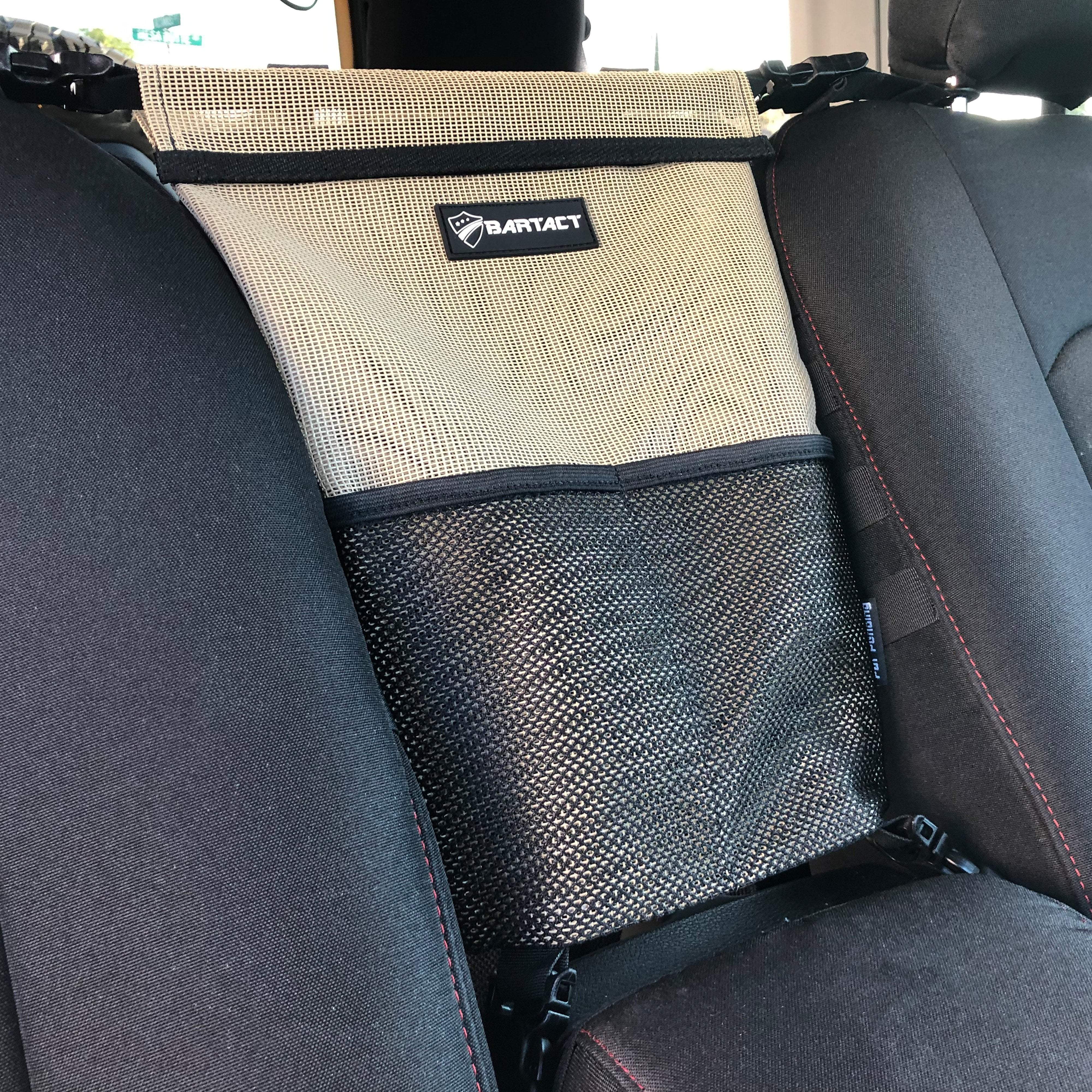 Bartact Seat Bag & Pet Divider, Seat Back Organizer, & Backpack - Shade  Mesh (Patent Pending) for Jeep Wrangler JK, JKU, JL, JLU, Gladiator, and  Toyota Tacoma 