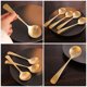 thumbnail image 3 of Cucharas de sopa de cuchara para gachas de latón, vajilla de latón para el hogar, cucharas para gachas duraderas, 2 uds., 3 of 6