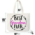thumbnail image 2 of Best Grandma Ever Canvas Tote Bag Grandma Gift Idea Book Bag -COCOVICI, 2 of 6