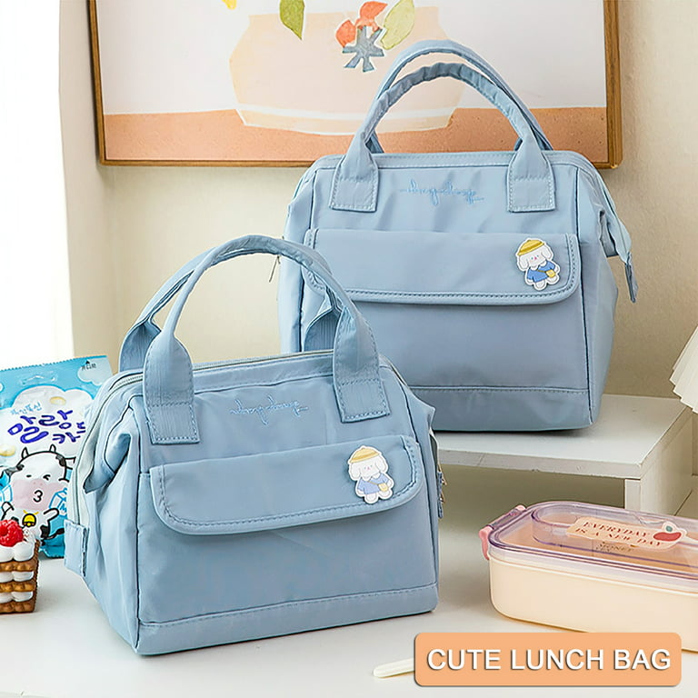 Portable Lunch Box Bag, Large-capacity Lunch Box Bag, Insulated Lunch Box  Bag For Students, Cute High-value Aesthetic Kawaii Cute Lunch Bag Box,  Insulated Leakproof Waterproof Durable For Teenagers And Workers, For Back