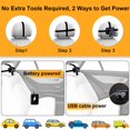 thumbnail image 3 of Wireless Baby Car Camera for Backseat: Battery Powered Easy Setup Video Record - HD 1080P Cordless Infant Carseat Camera for iPhone Only - Clear Night Vision Rear Facing Camera for 2 Kids - V12, 3 of 5