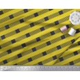 thumbnail image 3 of Soimoi Yellow Cotton Duck Fabric Diagonal Stripe Printed Fabric 1 Yard 42 Inch Wide, 3 of 3