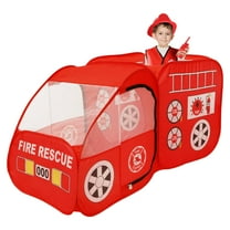 aijun Fire Truck Play Tent Pop Up Fire Truck Playhouse Toy Effortless to Clean Kids Firetruck Tents for Girls Boys Toddlers