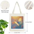 thumbnail image 4 of FCXZI Butterfly Print Reusable Shoulder Bag Totes Bag for Vacation Shopping Grocery Gym Fabric Bag Tote White, 4 of 6