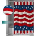 thumbnail image 6 of Independence Day USA Flag Shower Curtain, Patriotic Stars Stripes Shower Curtain Set with Hooks, Spring Summer Waterproof Fabric Shower Curtains for Bathroom Decor, 36x72 Inch Bath Curtain, 6 of 6