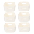 thumbnail image 3 of LOLIPPYY 6-Pack White Plastic Storage Boxes, Simple Style Containers for Home, Office, and Everyday Organization, 3 of 6