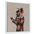 thumbnail image 3 of Designart 'Gun Hand Sign With Man Shooting Gun' Modern Framed Canvas Wall Art Print, 3 of 5