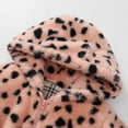 thumbnail image 4 of Tisuna Jacket For Toddler Girls Leopard Print Loong Sleeve Hooded Coat Leisure Soft Winter Kids Daily Wear Pink Size 6-7 Years, 4 of 8