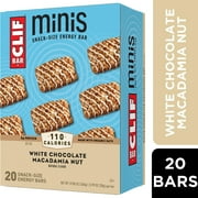 CLIF BAR Minis - White Chocolate Macadamia Nut Flavor - Made with Organic Oats - 4g Protein - Non-GMO - Plant Based - Snack-Size Energy Bars - 0.99 oz. (20 Pack)