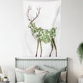thumbnail image 4 of Antlers Decor Wall Hanging Tapestry, Designer Deer Illustration Elk Leave Greenery Garden Traditional Celebration, Bedroom Living Room Dorm Accessories, 40 X 60 Inches, by Ambesonne, 4 of 5